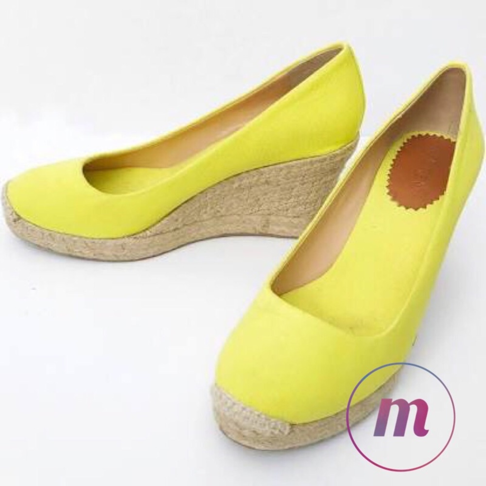JCREW Seville Espadrille Wedge, Citrus Lime SZ 8.5